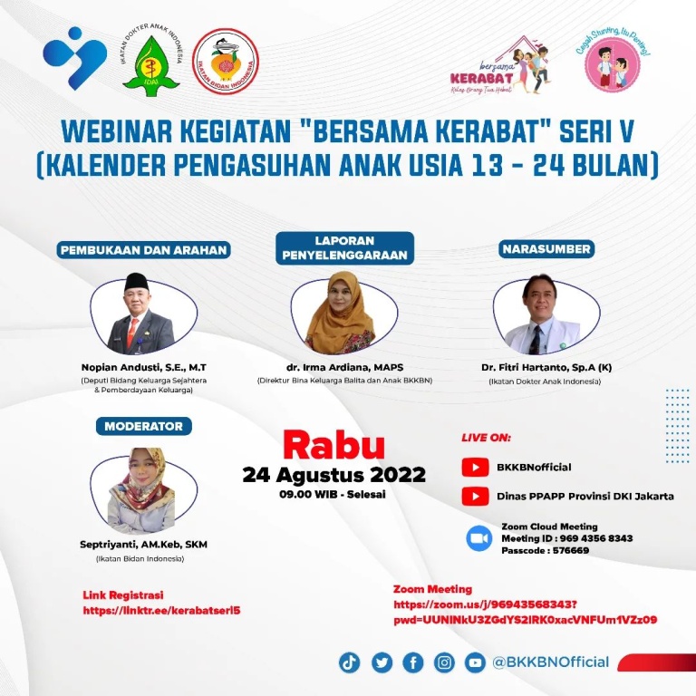 Bersama Kerabat Seri 5 “Kalender Pengasuhan Anak Usia 13 – 24 Bulan”