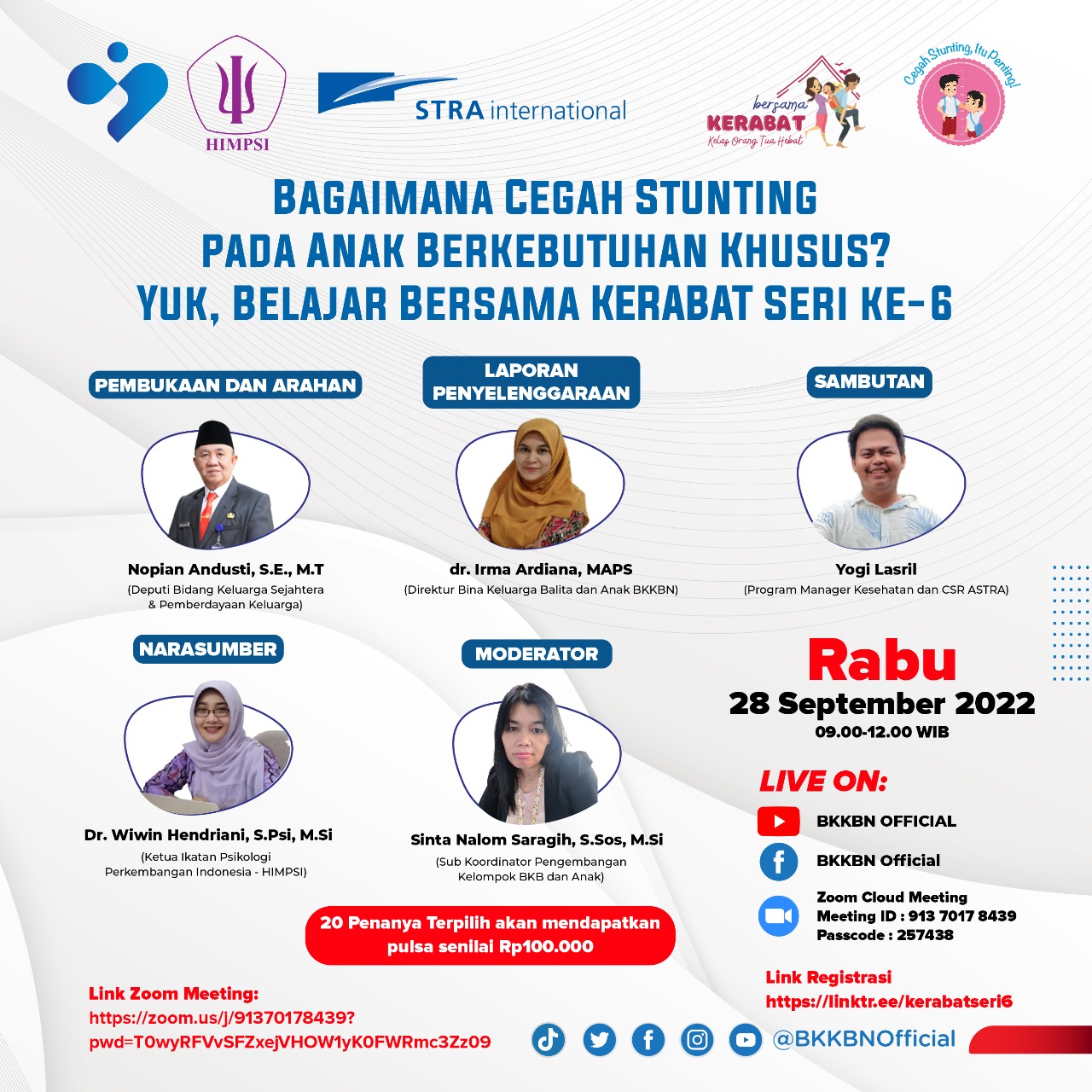 Bersama Kerabat Seri 6 “Pengasuhan Anak dengan Kebutuhan Khusus Untuk Cegah Stunting”