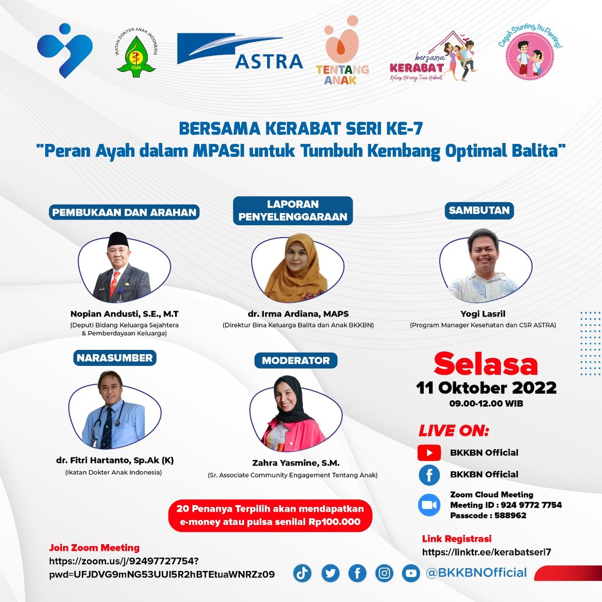 Bersama Kerabat Seri 7 “Peran Ayah dalam MPASI untuk Tumbuh Kembang Optimal Balita”