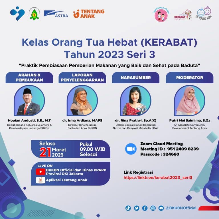 KERABAT Seri 3 “Praktik Pembiasaan Pemberian Makanan yang Baik dan Sehat pada Baduta”