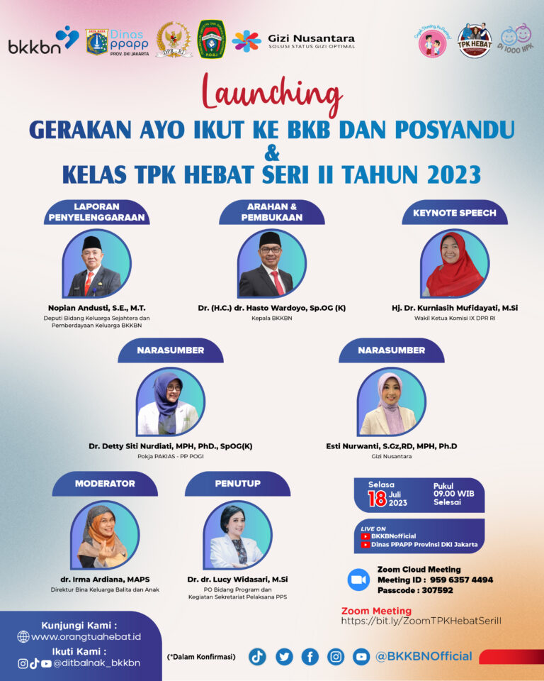 Launching Gerakan Ayo Ikut Ke BKB dan Posyandu & Kelas TPK Hebat Seri 2 Tahun 2023
