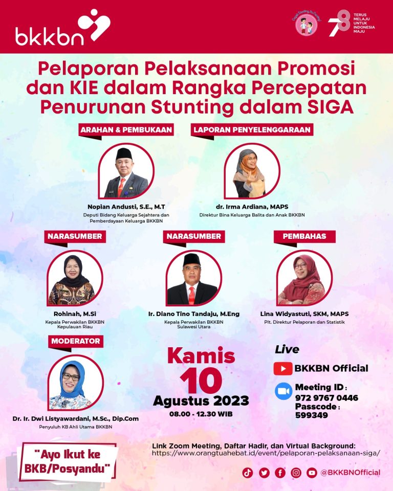 Pelaporan Pelaksanaan Promosi dan Komunikasi Informasi Edukasi Dalam Rangka Percepatan Penurunan Stunting Melalui SIGA