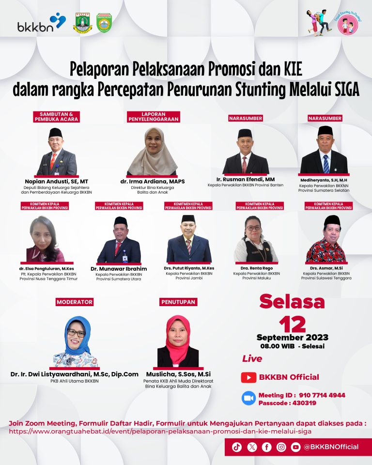 Pelaporan Pelaksanaan Promosi dan KIE dalam rangka Percepatan Penurunan Stunting melalui SIGA