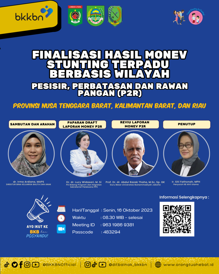 Finalisasi Hasil Monev Stunting Terpadu Berbasis Wilayah Pesisir, Perbatasan dan Rawan Pangan (P2R)