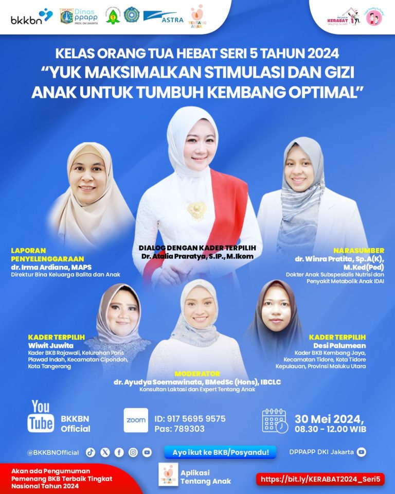 KERABAT Seri 5 Tahun 2024 “Yuk Maksimalkan Stimulasi dan Gizi Anak untuk Tumbuh Kembang Optimal”