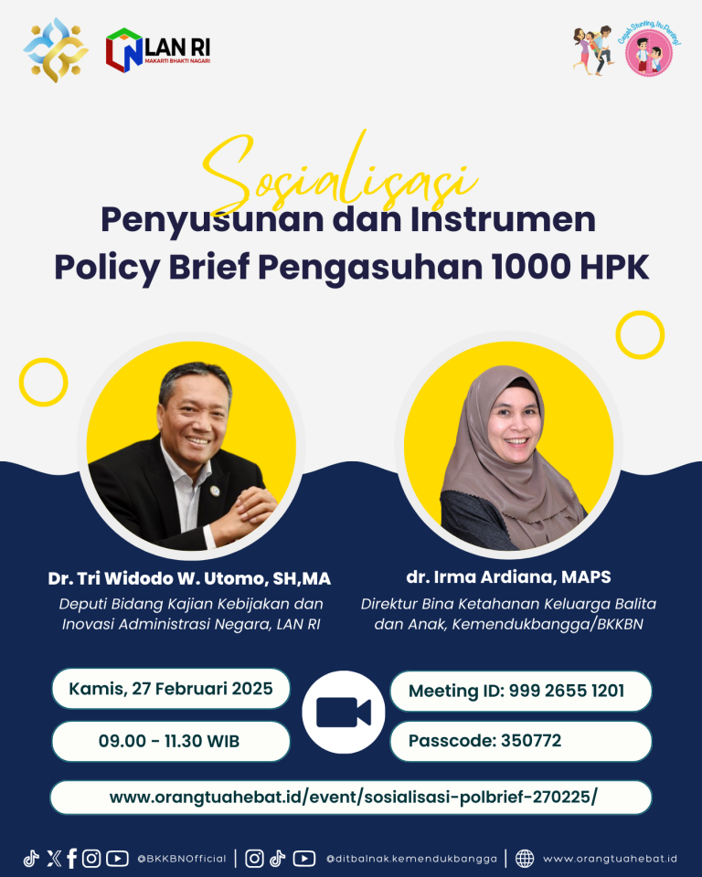 Sosialisasi Penyusunan dan Instrumen Policy Brief Pengasuhan 1000 HPK