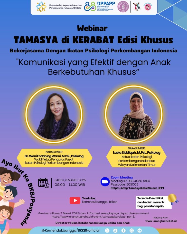 TAMASYA di KERABAT Edisi Khusus Bersama IPPI #3: “Komunikasi yang Efektif dengan Anak Berkebutuhan Khusus“