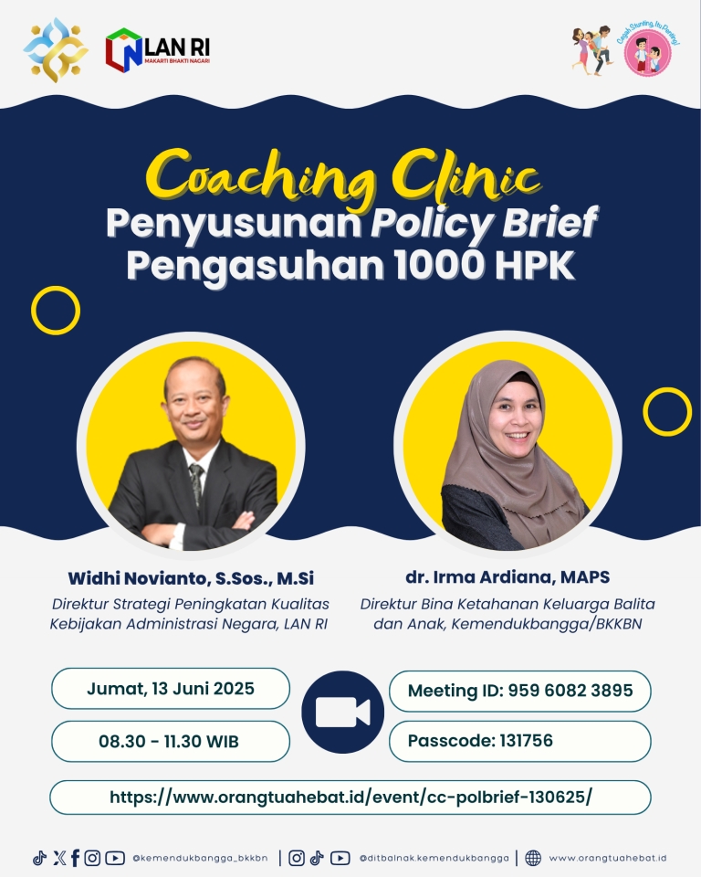 Coaching Clinic Penyusunan Policy Brief Kajian Pengasuhan 1000 HPK
