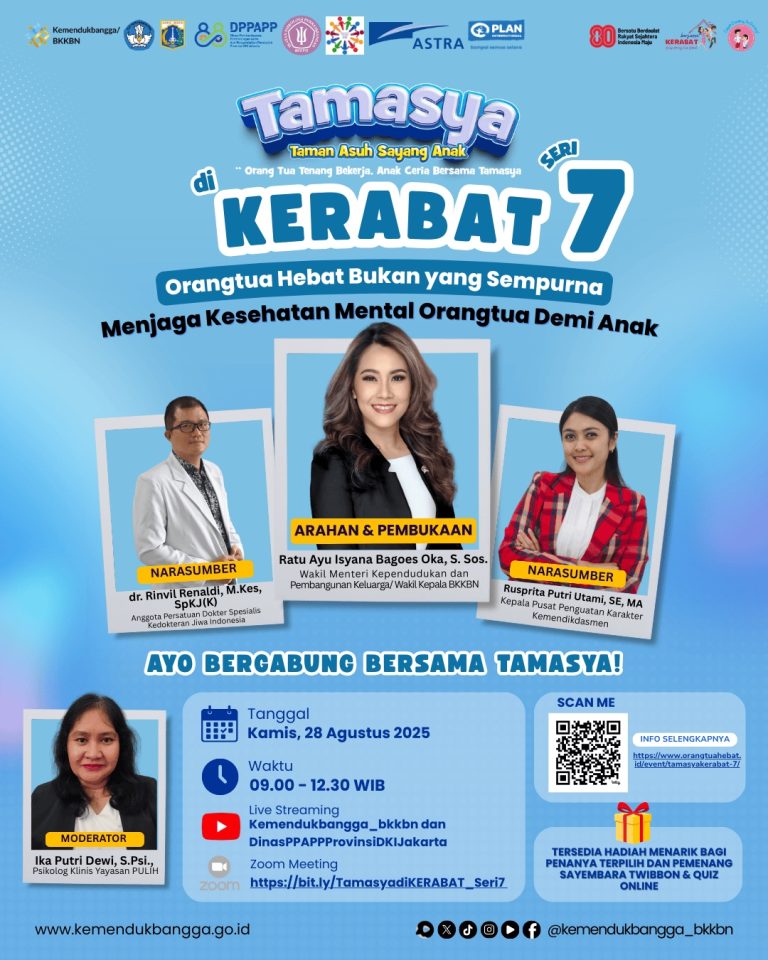TAMASYA di KERABAT Seri 7 “Orangtua Hebat Bukan yang Sempurna: Menjaga Mental Health Orangtua demi Anak”