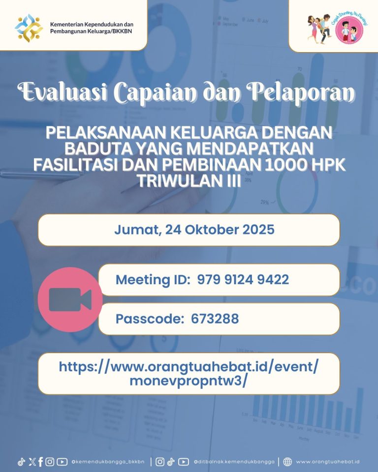 Evaluasi Capaian dan Pelaporan Pelaksanaan Keluarga dengan Baduta yang Mendapatkan Fasilitasi dan Pembinaan 1000 HPK Triwulan III