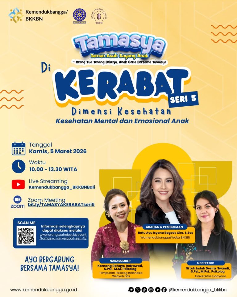 TAMASYA di KERABAT Seri 5  “Dimensi Kesehatan: Kesehatan Mental dan Emosional Anak”