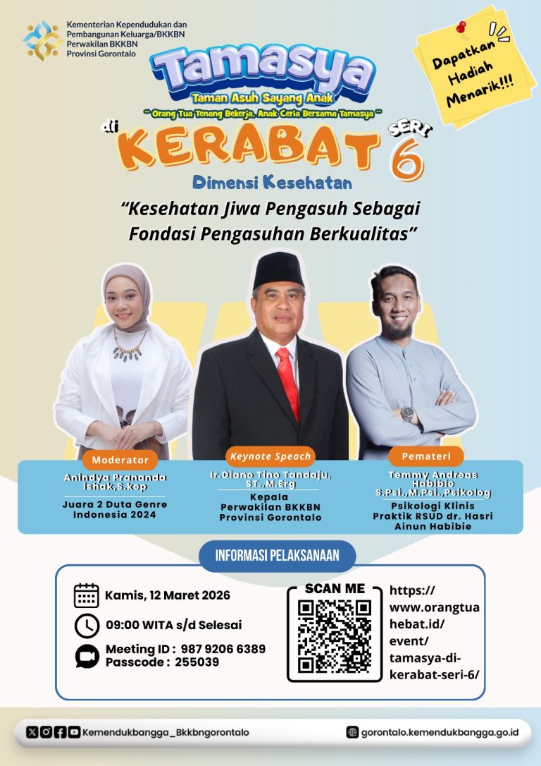 TAMASYA di KERABAT Seri 6  “Dimensi Kesehatan: Kesehatan Jiwa Pengasuh Sebagai Fondasi Pengasuhan Berkualitas “
