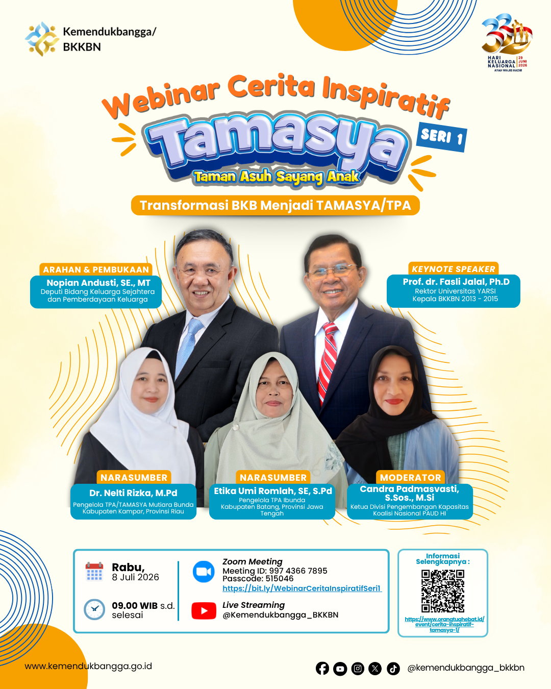 Webinar Cerita Inspiratif TAMASYA Seri 1 Tahun 2026 “Transformasi BKB Menjadi TAMASYA/TPA”