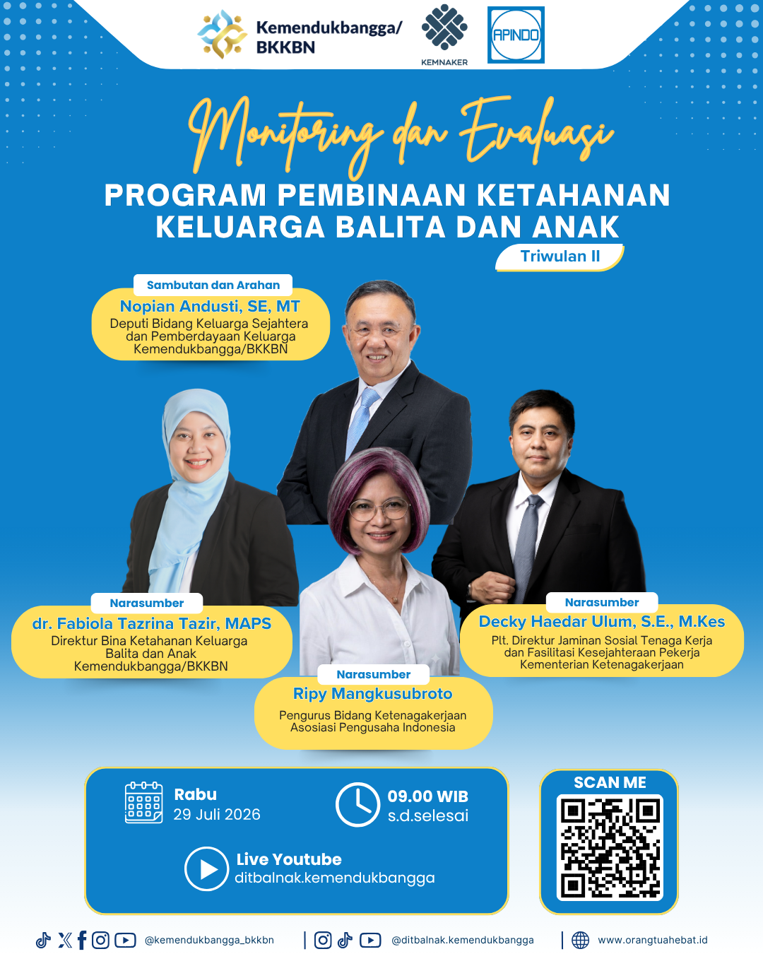 Monitoring dan Evaluasi Program Pembinaan Ketahanan Keluarga Balita dan Anak Triwulan II
