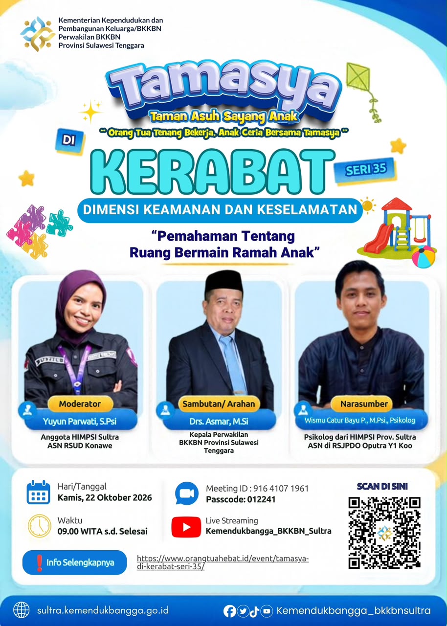 TAMASYA di KERABAT Seri 35 “Dimensi Keamanan dan Keselamatan: Pemahaman Tentang Ruang Bermain Ramah Anak”